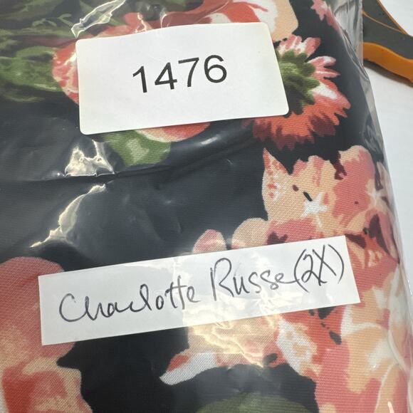 Vintage Y2k Satin Bomber Jacket Black Floral Charlotte Russe Women 2X Dark Fairy - Picture 9 of 9